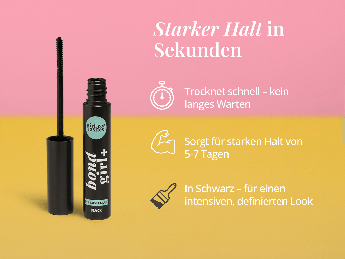 BOND GIRL+ Wimperlijm zwart
